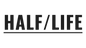 HALF/LIFE wordmark (Oswald 700, uppercase, ink #1F1F1F)